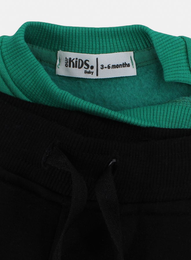 اوركيدز طقم بيجامة أطفال بنات خضراء بطبعة كلب داشهند في الثلج - Image 3