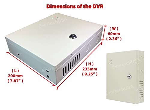 Evertech 16 Channel 12 Volt DC Output CCTV Distributed Power Supply Box for Security Camera with 18 Pcs. DC Male Pigtail - Image 4