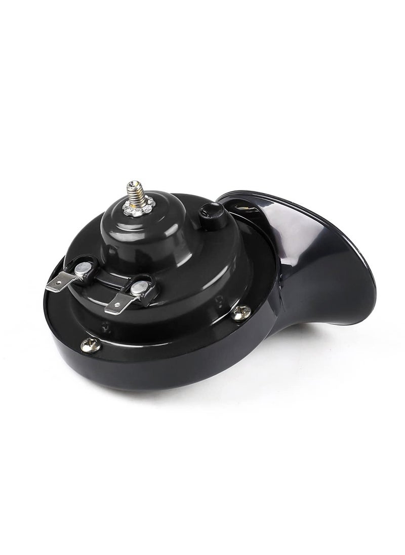Generic - 2PCS Super Loud 12V Waterproof Air Train Horns, Double Snail Horn Kit for Cars, Motorcycles, Trucks, Bikes, and Boats - Universal Automotive Accessories (Black) - Image 1