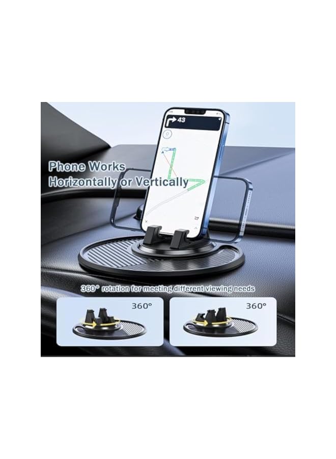 Green Tiger Car Mobile Phone Holder, Universal 360° Rotatable Dashboard Silicone Holder for 4-7" Smartphones - Image 2