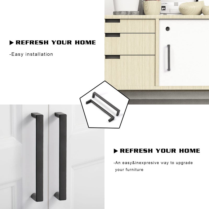 Knoklock 10 Pack 5 Inch(128Mm) Kitchen Cabinet Handles Matte Black Cabinet Pulls Kitchen Cabinet Hardware Drawer Pulls For Dresser Cupboard Wardrobe - Image 3