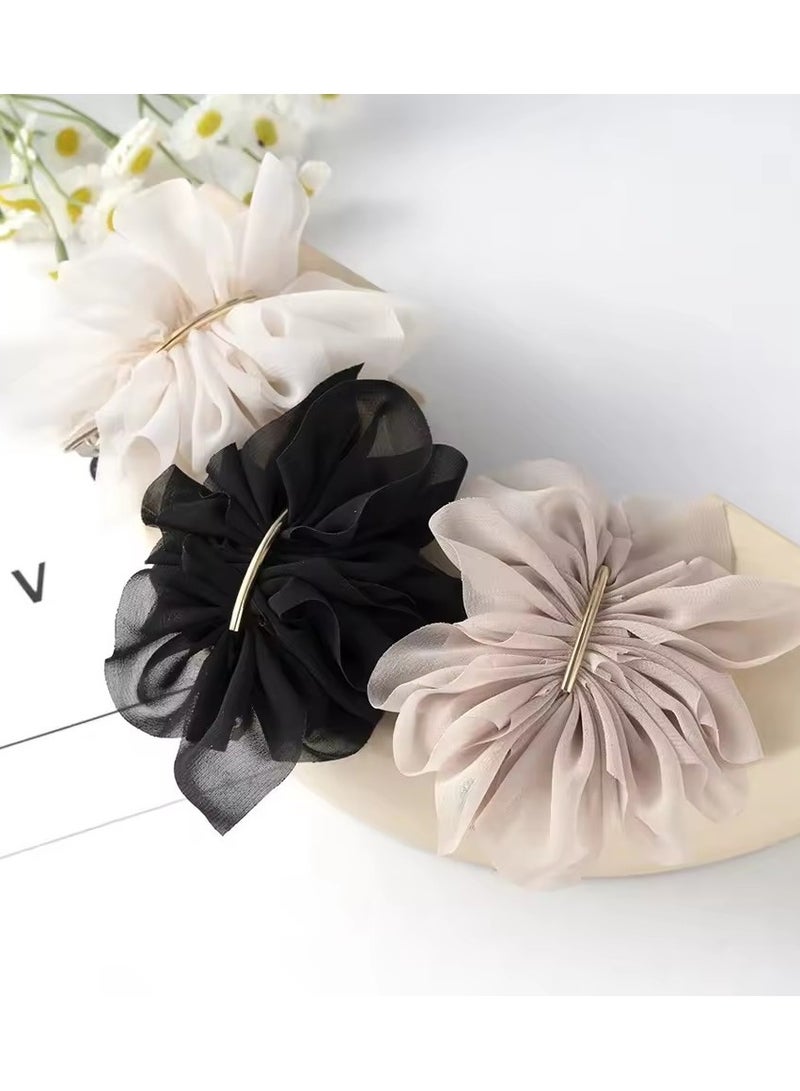 Goolsky Big Duckbill Hair Clips Women Metal Chiffon Flowers Ponytail Holder Hairpin Barrettes Fashion Girls Hair Accessories Hairgrip - Image 3
