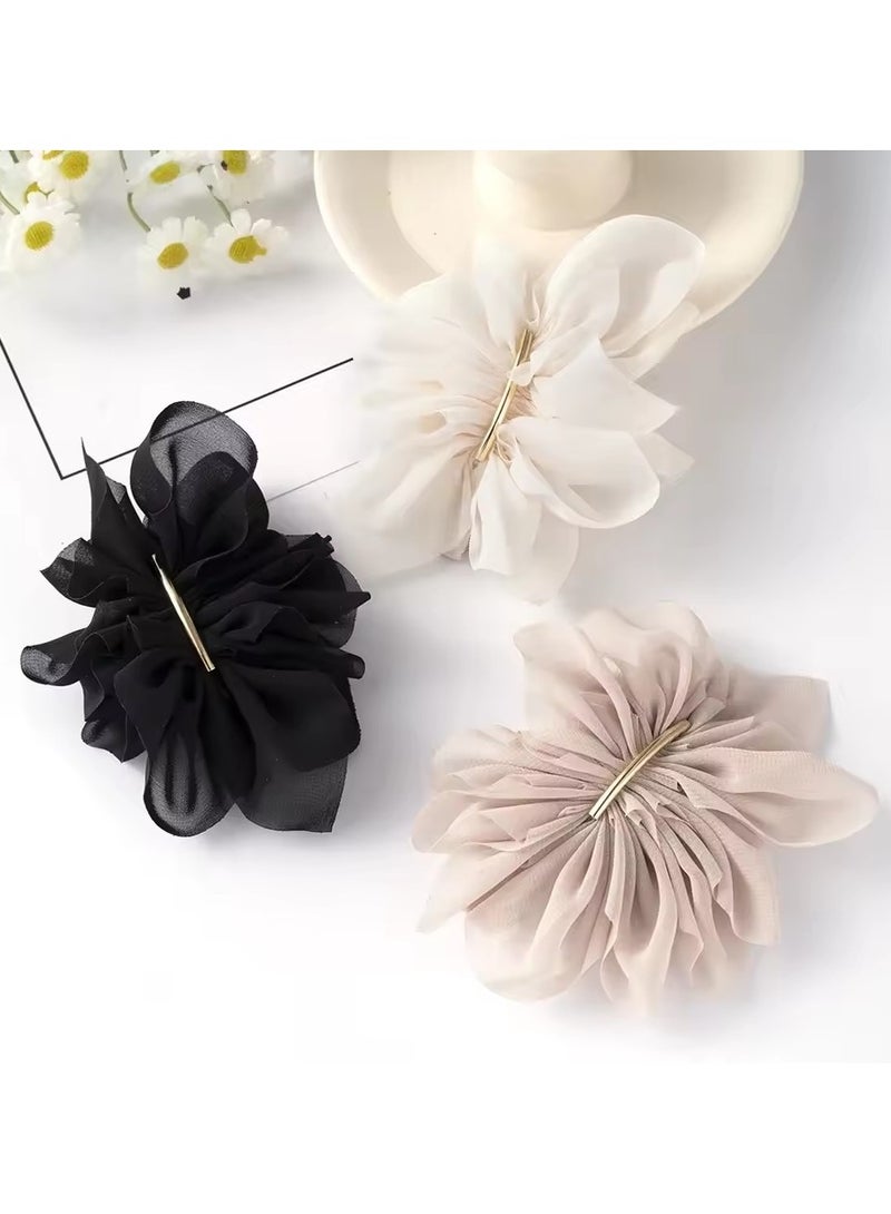 Goolsky Big Duckbill Hair Clips Women Metal Chiffon Flowers Ponytail Holder Hairpin Barrettes Fashion Girls Hair Accessories Hairgrip - Image 4