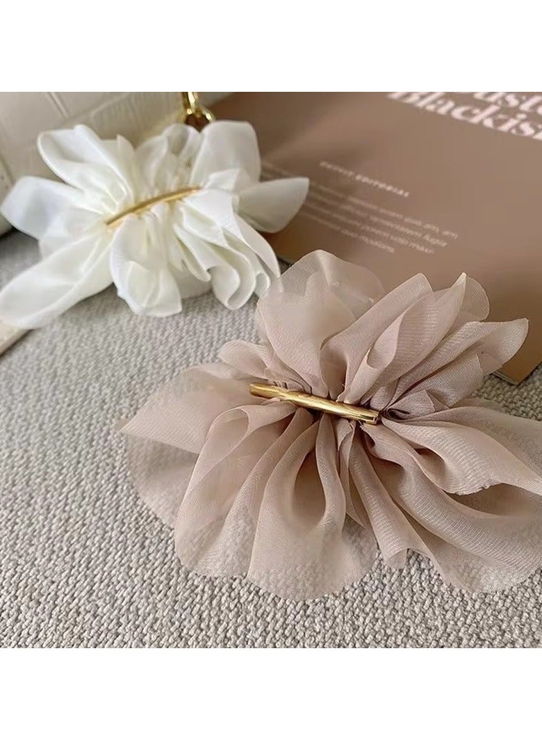 Goolsky Big Duckbill Hair Clips Women Metal Chiffon Flowers Ponytail Holder Hairpin Barrettes Fashion Girls Hair Accessories Hairgrip - Image 5