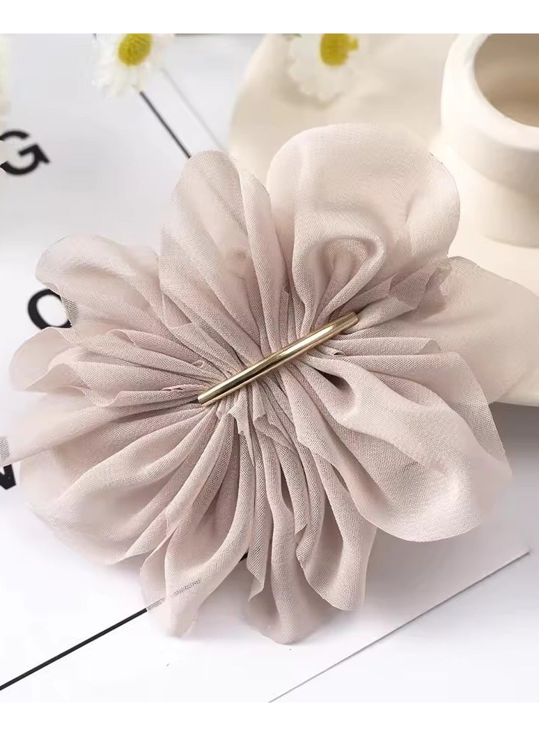 Goolsky Big Duckbill Hair Clips Women Metal Chiffon Flowers Ponytail Holder Hairpin Barrettes Fashion Girls Hair Accessories Hairgrip - Image 2
