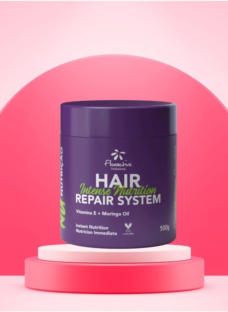 Floractive - Floractive Hair Intense Nutrition Repair Mask with Vitamin E & Moringa Oil – 500g - Image 1
