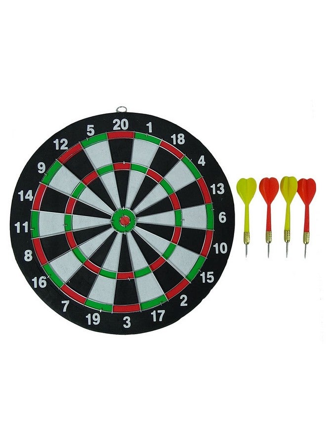 Protoner Double Sided Dart Multicolour 11.5 Inch Flocking Dart Board with 4 Dart - Image 1