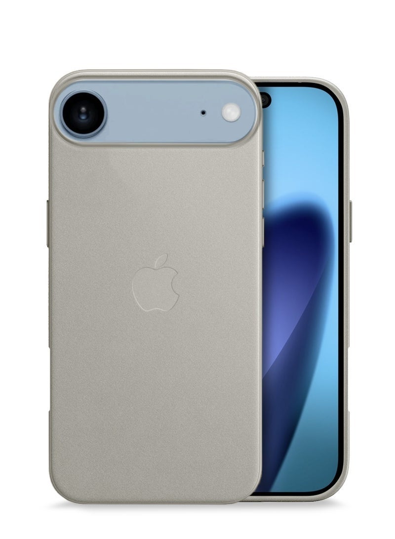 ELTRAZONE iPhone Air 5G 2025 Luxury Leather Magnetic Wireless Charging Case | Original MagSafe Compatible Shockproof Slim Protective Cover with Microfiber Lining & Drop Protection (MCMPMN) - Stone Grey - Image 1