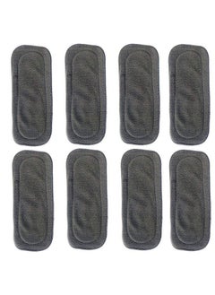 DOMENICO Diaper Inserts Reusable (Pack Of 8) Baby Washable Cloth Diaper Nappies With Wet Free Inserts For Babies;Infants;Toddlers (Standard Cloth Diaper Insert Pad Grey Color)  - Image 1