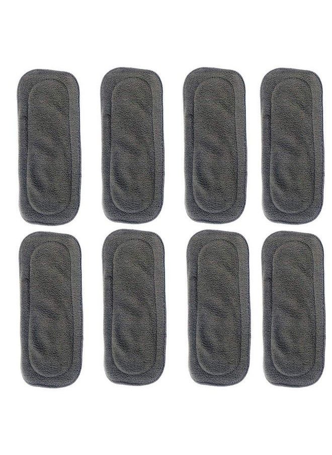 DOMENICO Diaper Inserts Reusable (Pack Of 8) Baby Washable Cloth Diaper Nappies With Wet Free Inserts For Babies;Infants;Toddlers (Standard Cloth Diaper Insert Pad Grey Color)  - Image 1