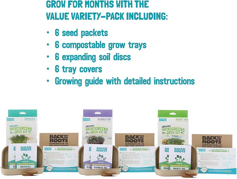 Back to the Roots Back to the Roots DIY Microgreen Grow Kit, 6-Grow Variety Pack  - Image 3