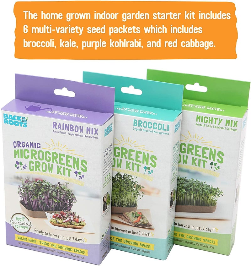 Back to the Roots Back to the Roots DIY Microgreen Grow Kit, 6-Grow Variety Pack  - Image 4