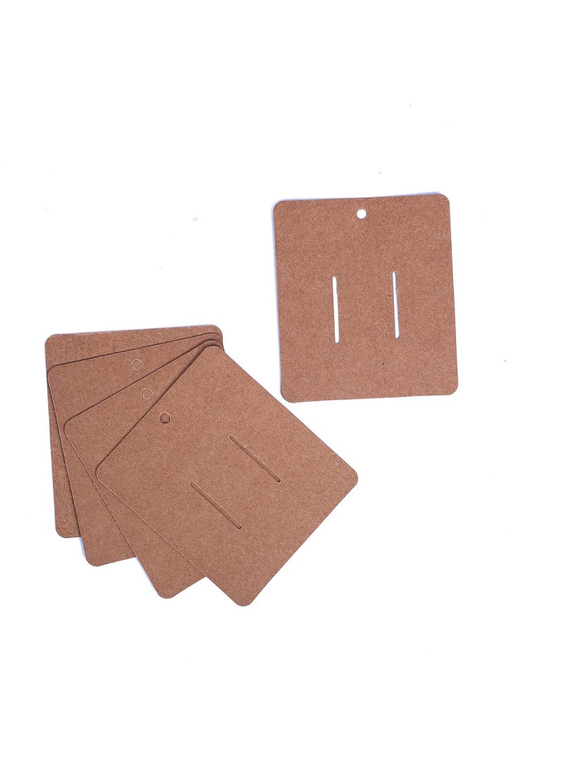 Atmiyamart Atmiyamart Blank Bracelet Kraft Paper Cardboard Hair Clip Hair Claws Blank Cards Jewelry Display Bracelet Earrings Organizer Tags 50pcs  - Image 1