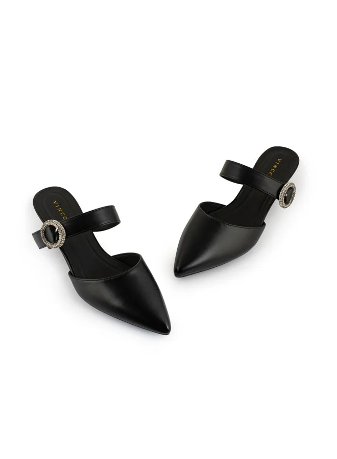 Vincci Women Pointed Toe Mid Heel Single Strap Sandals