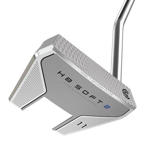 Cleveland Golf HB Soft 2 Putter Model 11 Silver 34 Single Bend Oversized Grip Left Hand - Image 1