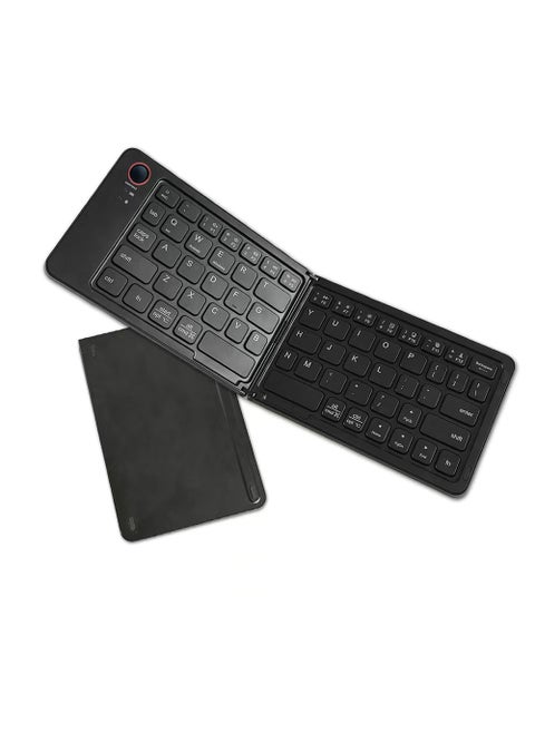 Portable Slim Bluetooth Foldable Keyboard BT18 B023 Black (upgraded version)