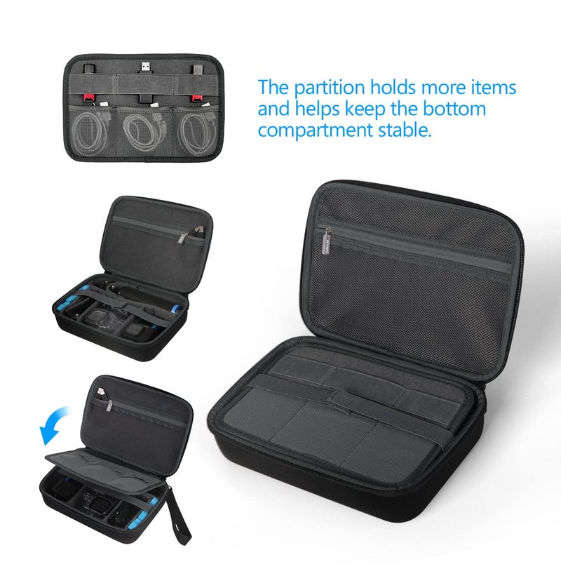 JSVER Hard Case for GoPro Cameras Carrying Case For Gopro Hero 13/12/11/10/9/8/7/AKASO EK7000/AKASO Brave 4 4K /Brave 7 LE/Brave 8/AKASO V50X /insta360 and Other Action Cameras - Image 2