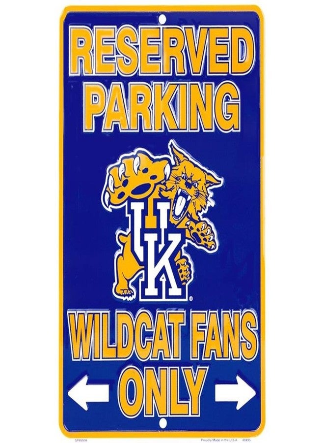 Signs 4 Fun Decorative Parking Sign | KY Univ Wildcat Fans | 8” x 12” | Embossed Aluminum Sign | Made in the USA | SPSCKW