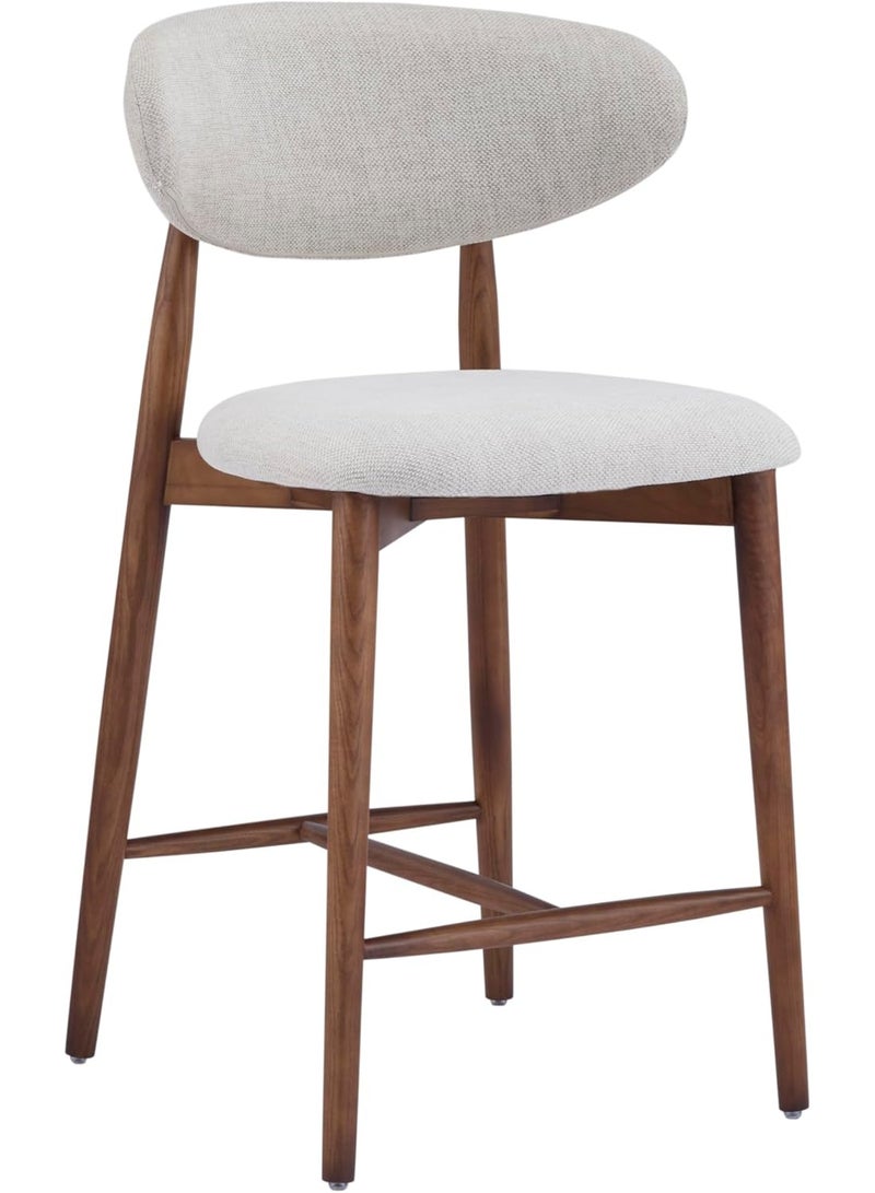 HOMEAARA Home Aara Aero Lounge, Textured Fabric, Curved Back,Comfortable, Solid Wood Frame, Ideal for Dining Table/Home/Office - Image 2