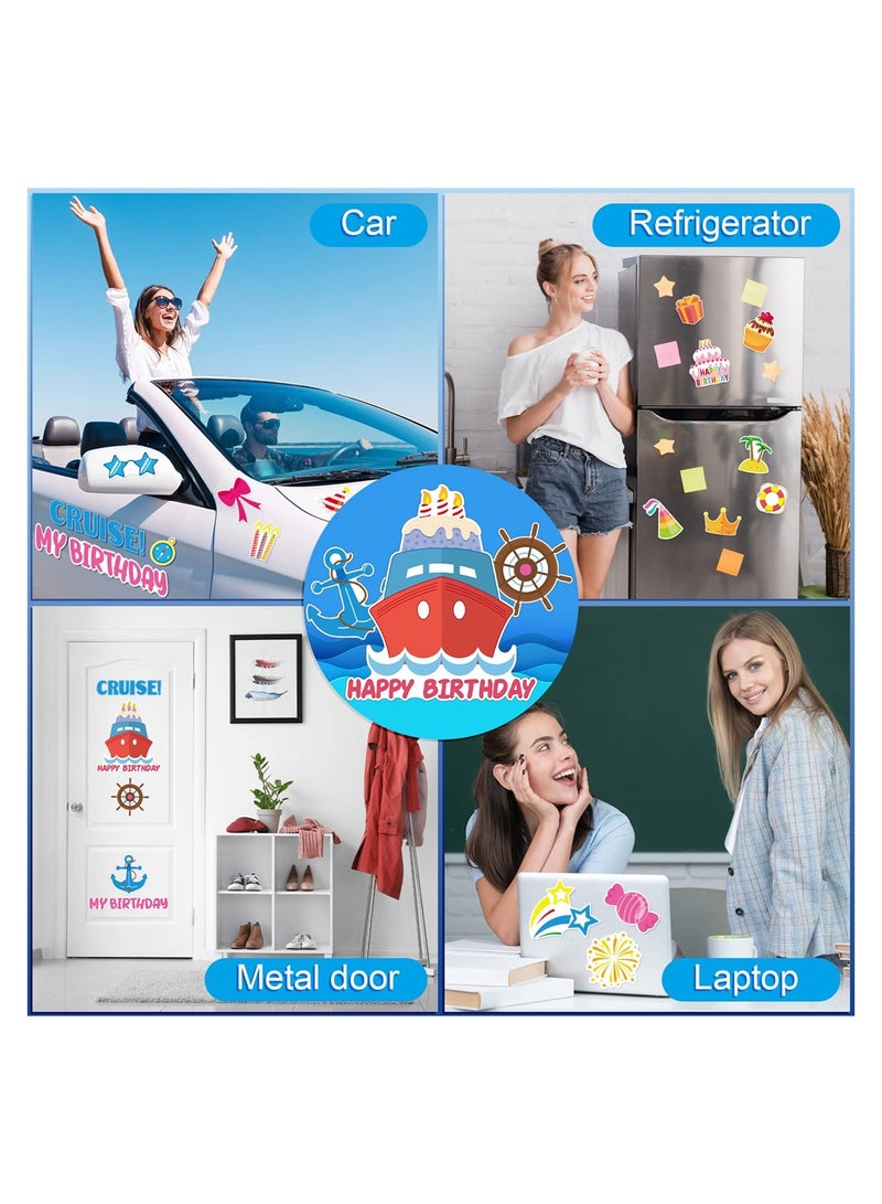 SYOSI Birthday Cruise Door Decorations, 27 Pcs Funny Reusable Cruise Ship Magnets, Anniversary Cruise for Happy Birthday Carnival, Party Supplies Favors on Cruise - Image 5
