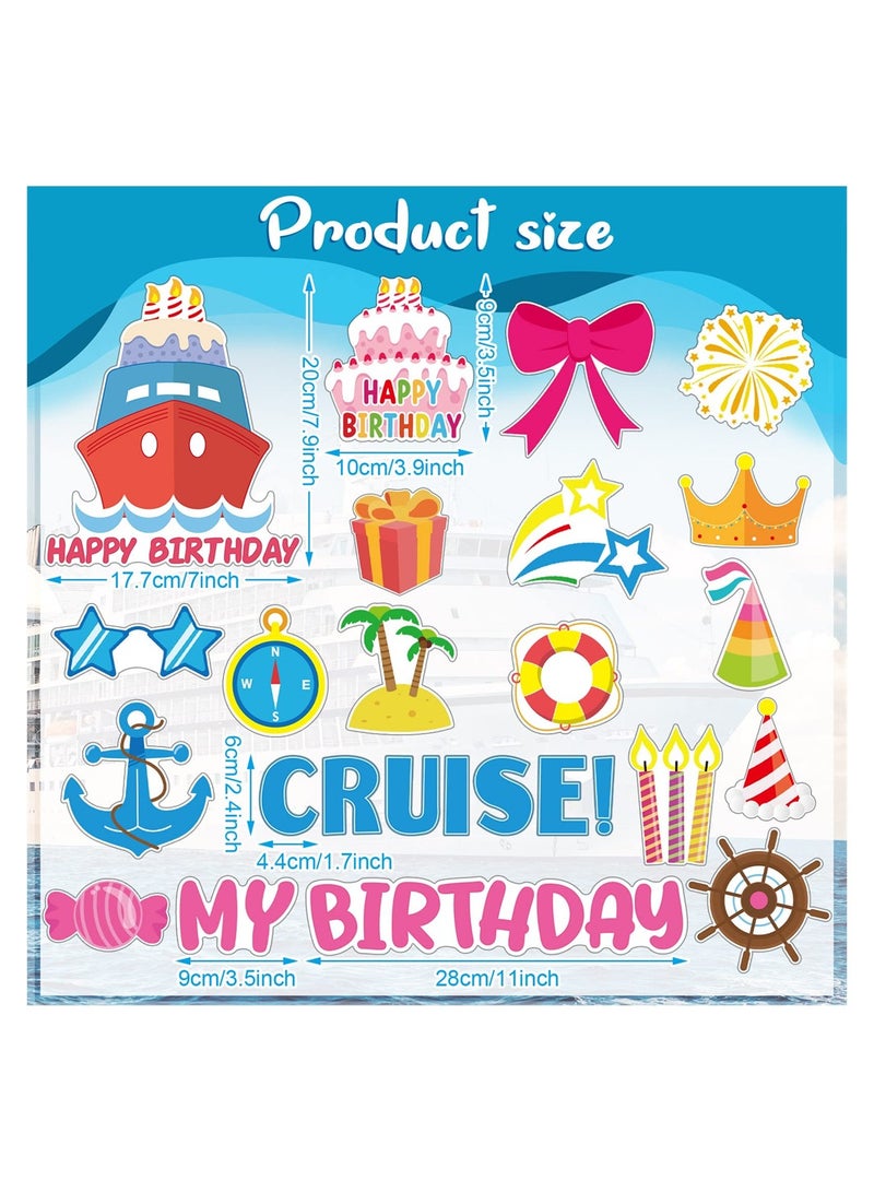 SYOSI Birthday Cruise Door Decorations, 27 Pcs Funny Reusable Cruise Ship Magnets, Anniversary Cruise for Happy Birthday Carnival, Party Supplies Favors on Cruise - Image 3