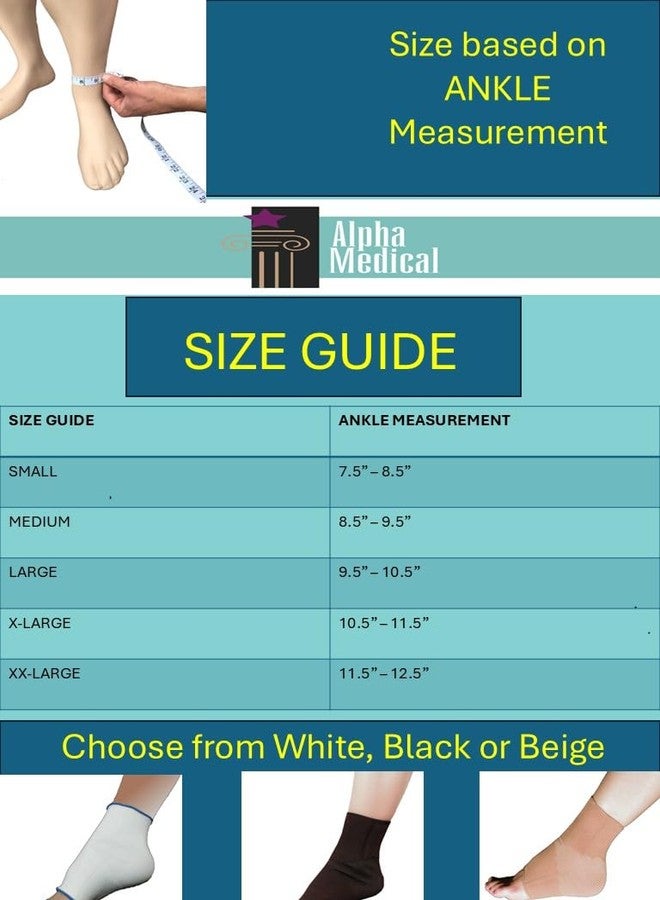 Alpha Medical Plantar Facsiitis Sleeve For Heel Foot Arch and Ankle (Medium, Beige) - Image 2