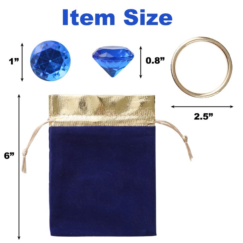 CORODER Blue Hedgehog Bag Include Acrylic Diamond Gems Gold Power Rings Birthday Party Favor Supplies Decoration For Kids Party. - Image 4