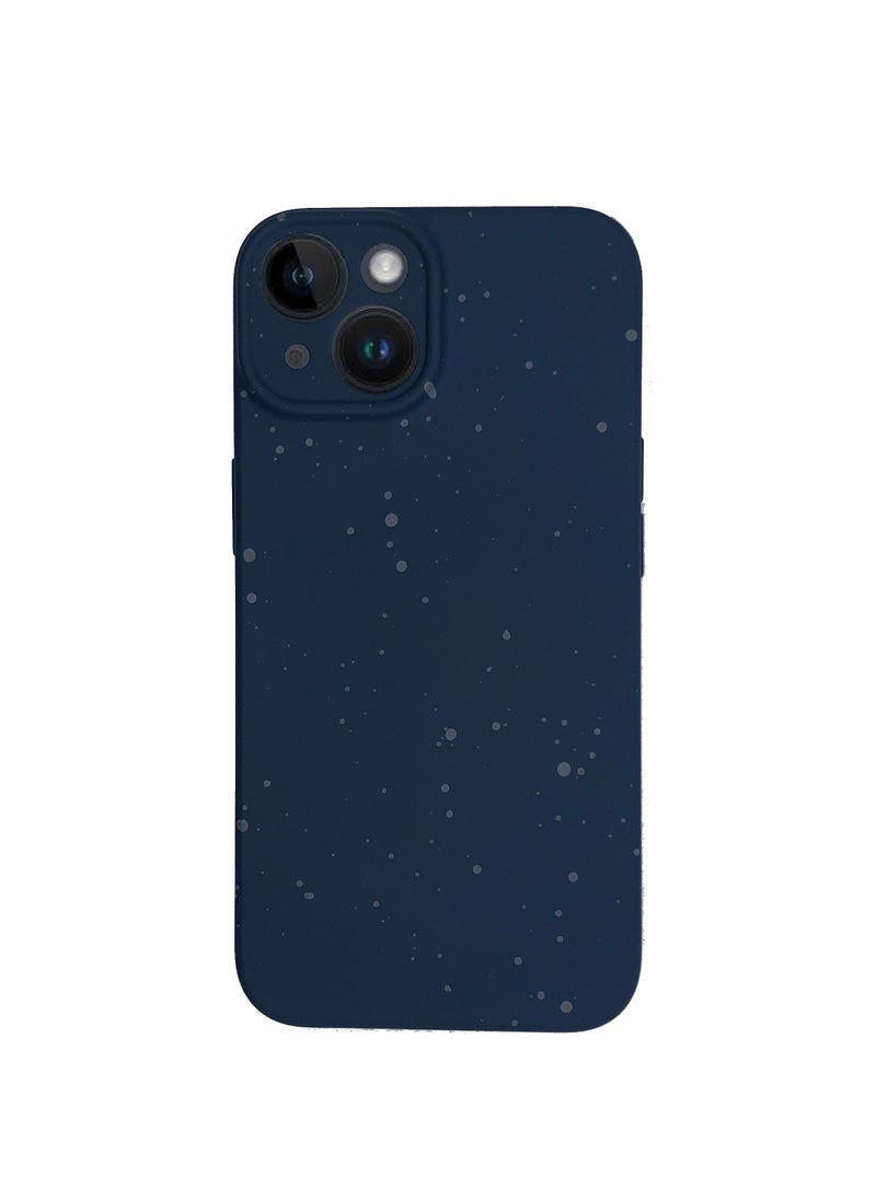 LEEKA - iPhone 14 New Dotted Design Glow Feel PKK Silicone Case for iPhone 14 Blue - Image 1