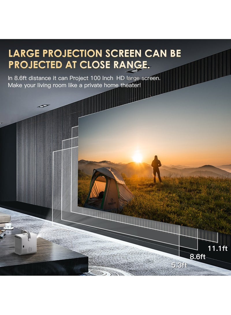 Joshberg P10 Projector Home Ultra-Clear Android Projector Wifi Portable Outdoor Smart Projector - Image 5