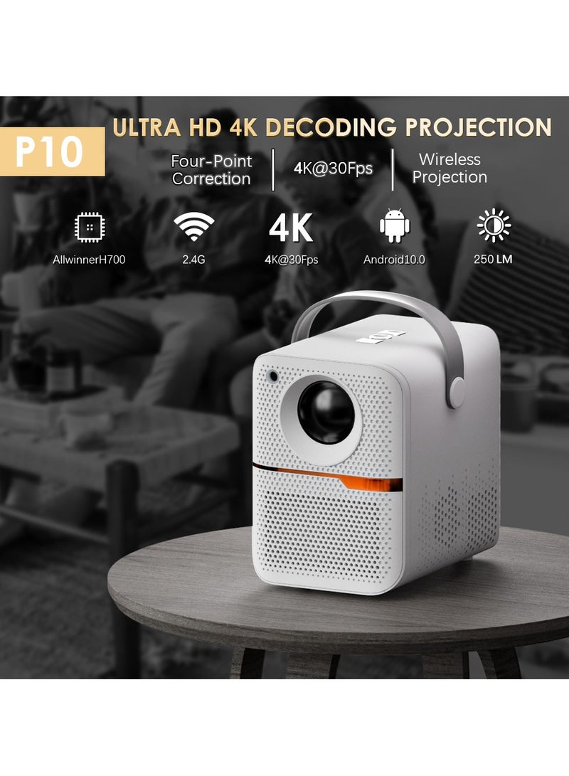 Joshberg P10 Projector Home Ultra-Clear Android Projector Wifi Portable Outdoor Smart Projector - Image 3