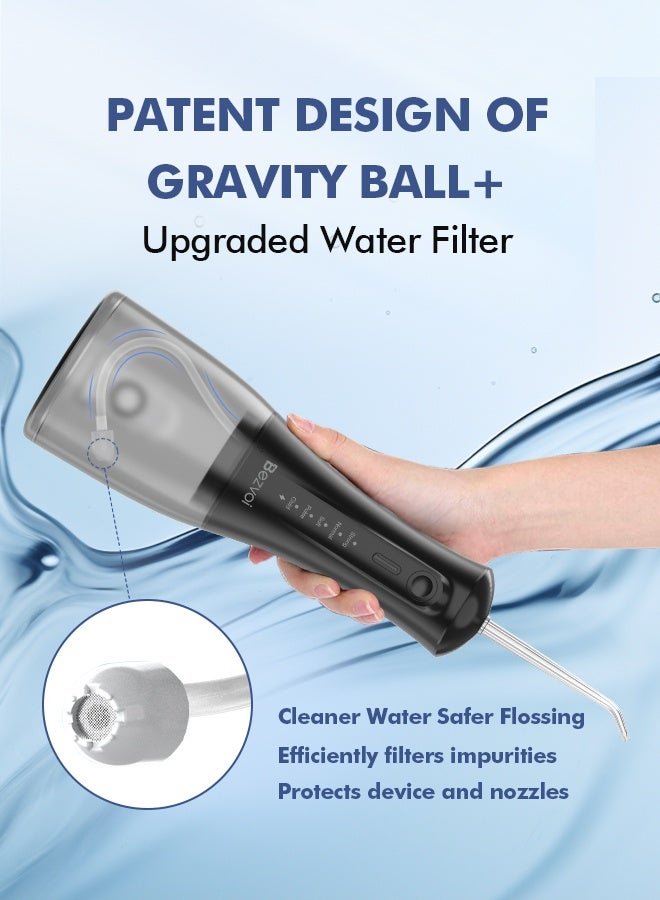 Bezvoi Portable Water Flosser – Cordless, 5 Modes, 300ML, IPX7 Waterproof, Rechargeable Oral Irrigator with 6 Tips for Teeth Cleaning - Image 5