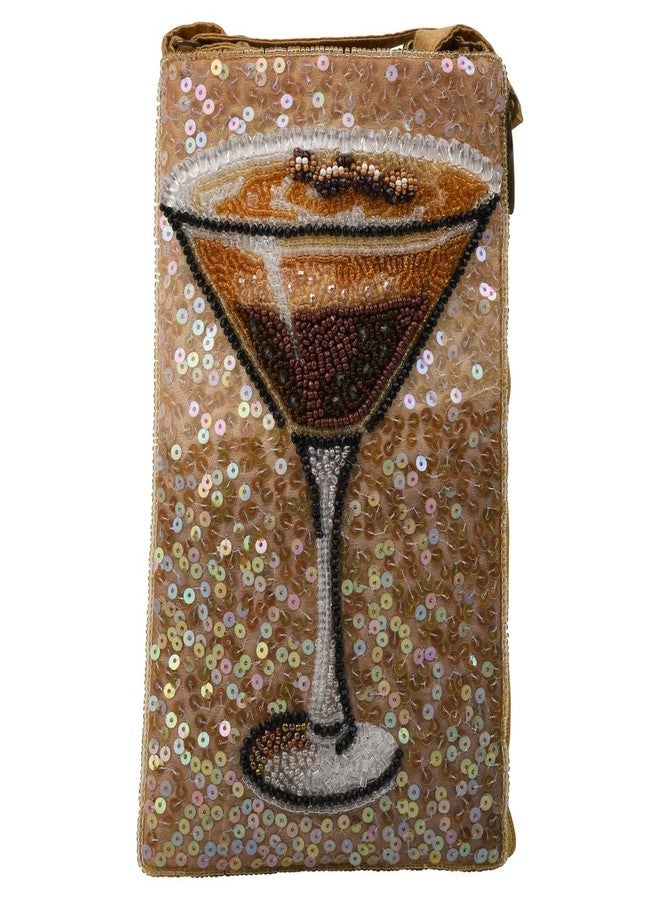 Bamboo Trading Cocktails Anyone Espresso Martini Beaded Phone Crossbody Bag: Unique Club Accessory, Stylish Mini Handbag for Women - Image 2