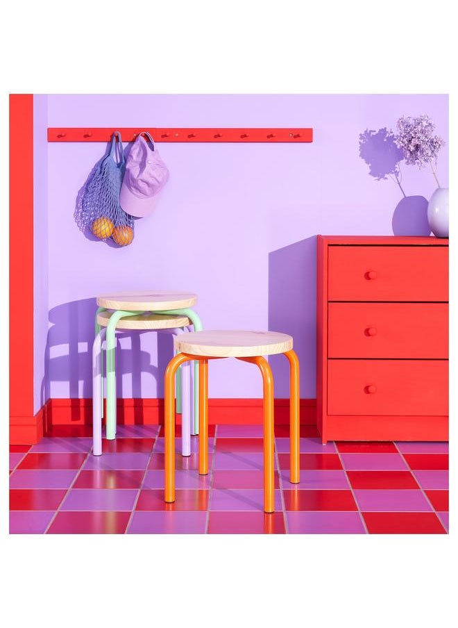 erorex - Stool, Orange/Pine - Image 1