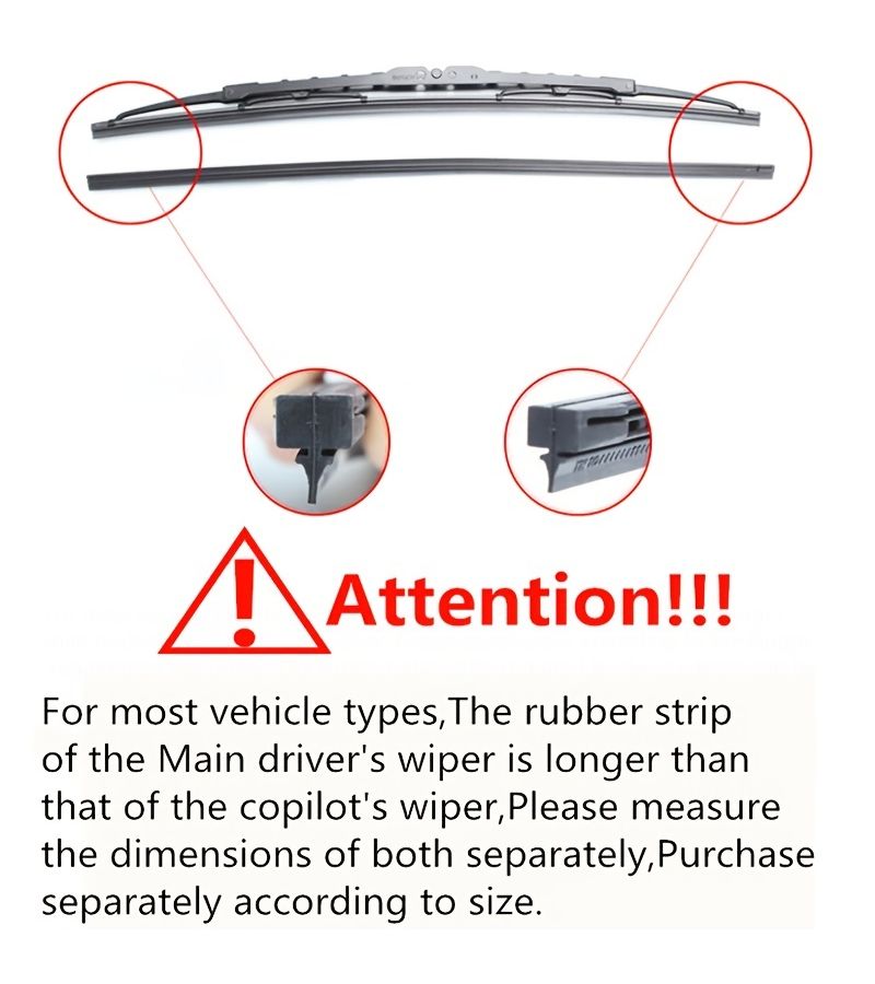 Rubber Wiper Strip 17 Inch 425mm With Iron Frame And Bone For Automobiles 1 Piece Driver Or Copilot Size Choose To Buy - Image 3