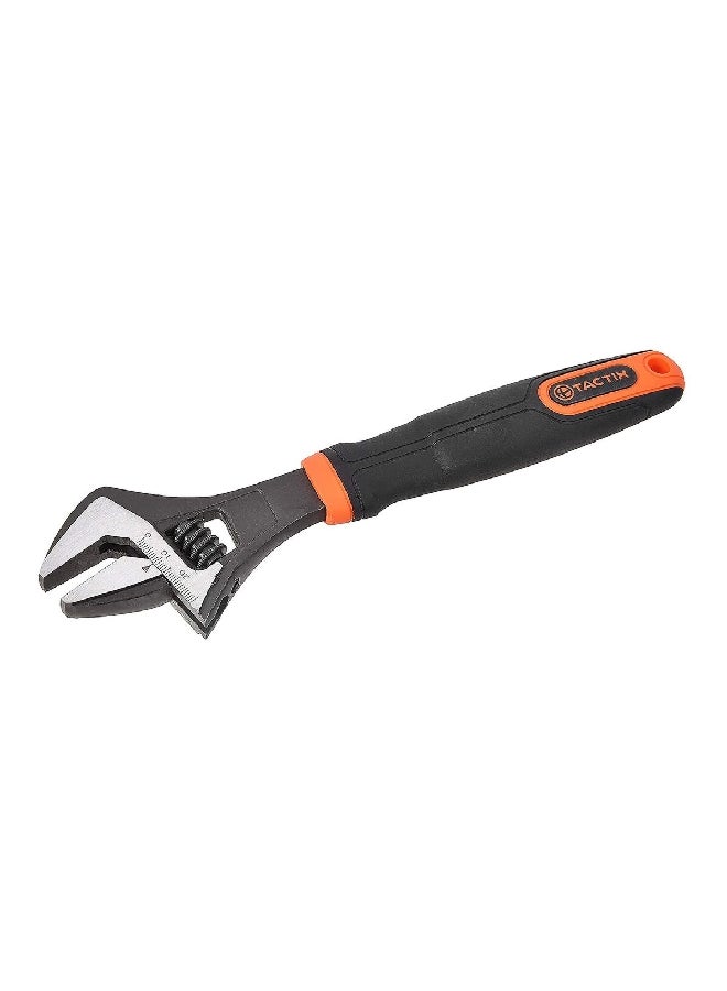 Tactix Adjustable Wrench with Ergonomic Handle Orange and Black 6 Inch 210001 - Image 2