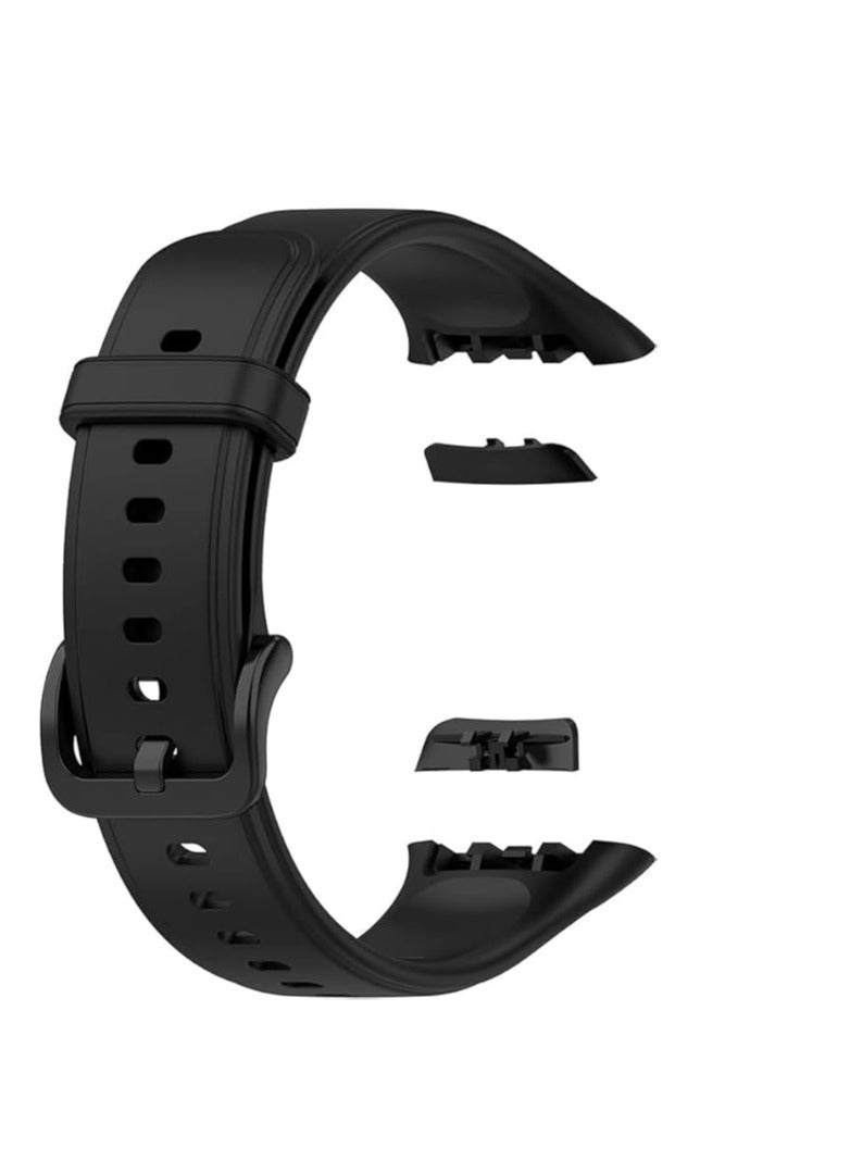 حزام سيليكون متوافق مع اوبو باند 2 [مسامي] حزام بديل من السيليكون الناعم للرجال والنساء، تصميم مشبك دبوس لأوبو باند 2 - Image 3