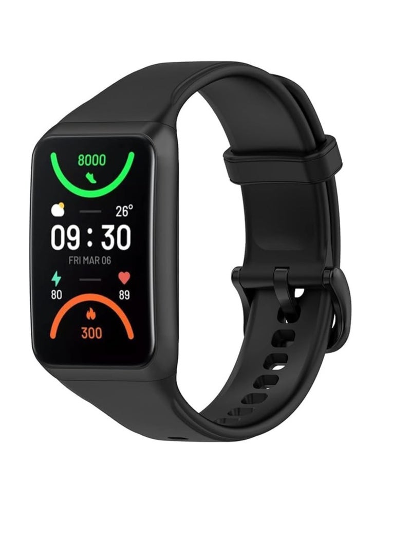 حزام سيليكون متوافق مع اوبو باند 2 [مسامي] حزام بديل من السيليكون الناعم للرجال والنساء، تصميم مشبك دبوس لأوبو باند 2 - Image 1