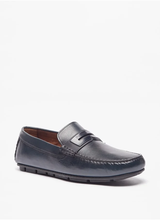 دوتشيني Men's Solid Slip-On Moccasins