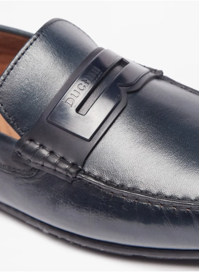 دوتشيني Men's Solid Slip-On Moccasins