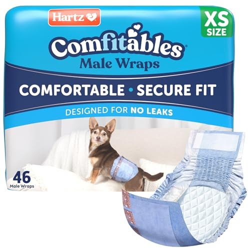 Hartz Comfitables Disposable Male Dog Wraps with Stretchy Waistband Extra Small 46 Count - Image 1