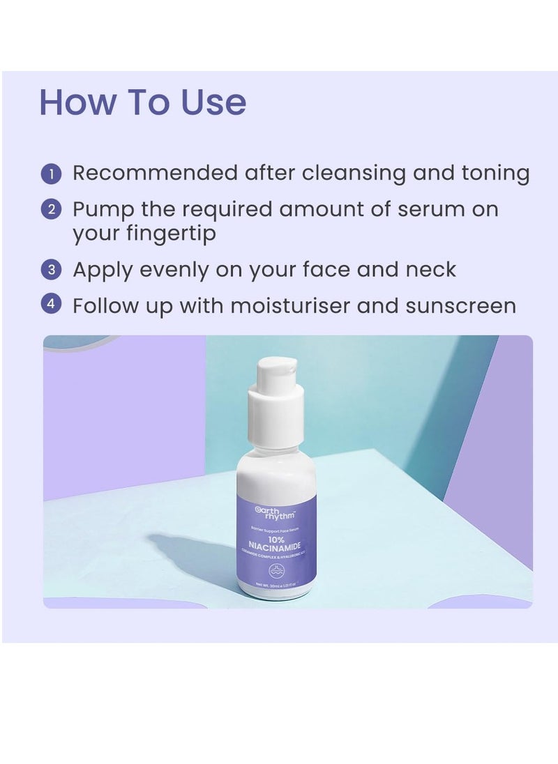 Earth Rhythm - Earth Rhythm 10% Niacinamide Serum Hyaluronic Acid Face Serum For Acne Prone Oily Sensitive Skin 15ml - Image 1