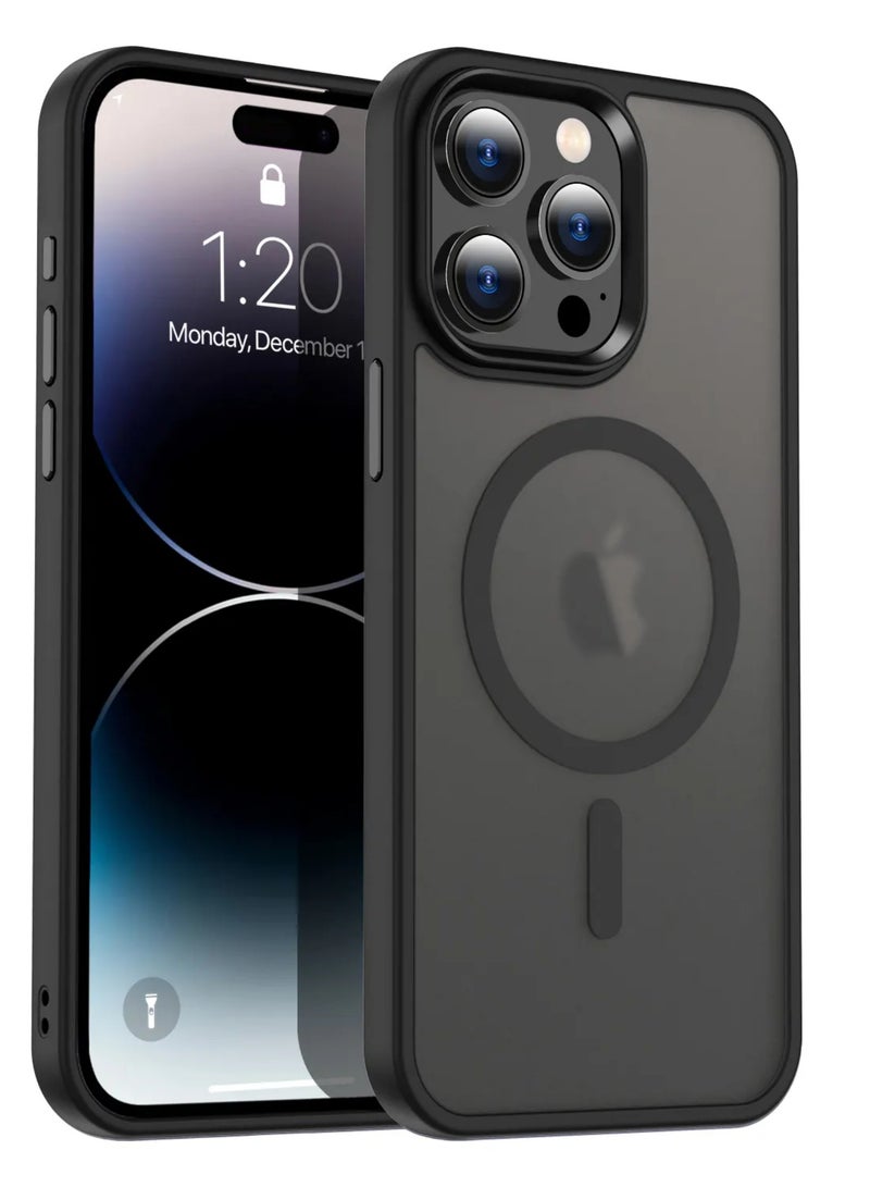 XLogix FrostX for iPhone 15 Pro Case, Frosted Black - Slim Protective Cover with MagSafe Compatibility | Shockproof & Scratch-Resistant Design, FrostX Series - Image 1