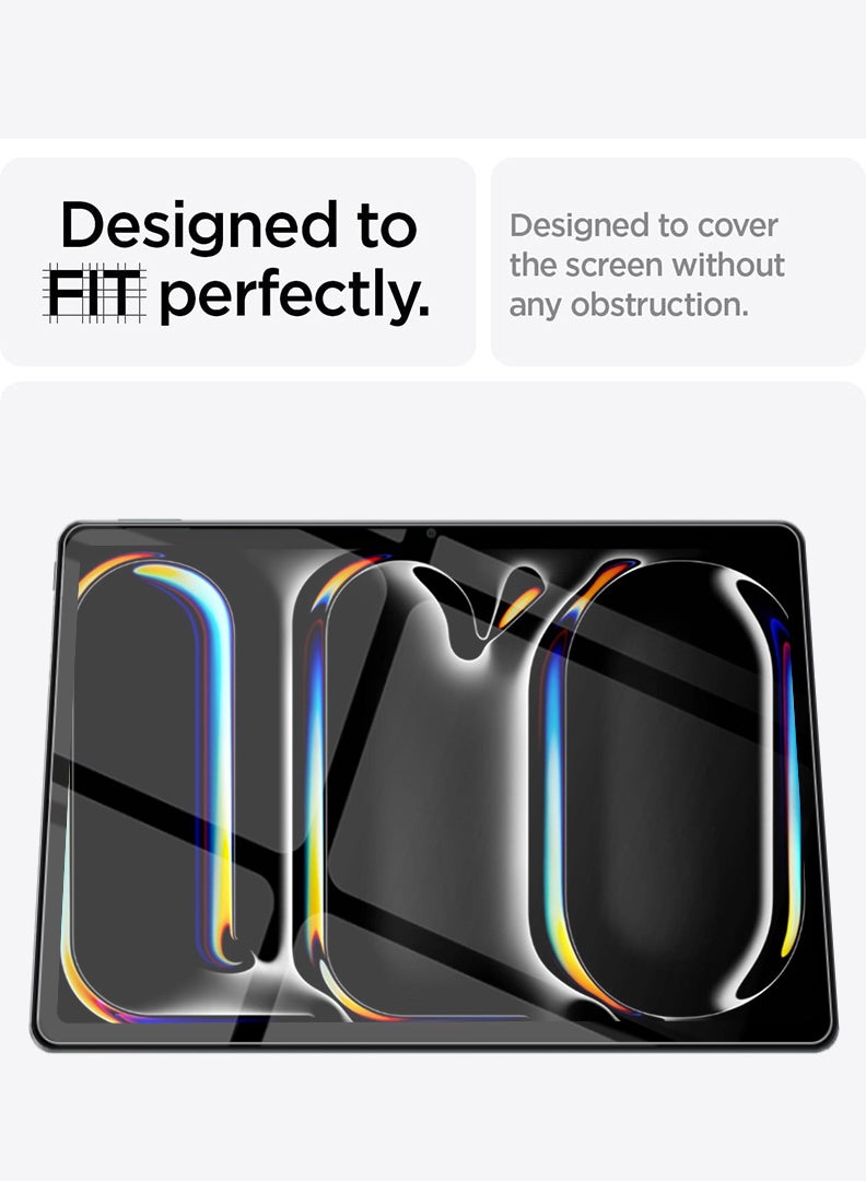 ثيودور واقي شاشة مكون من قطعتين لجهاز Apple iPad Pro 11 (M4) 2024 9H من الزجاج المقسى، خالٍ من الفقاعات، سهل التركيب، تغطية كاملة وحافظة مضادة للخدش - شفاف - Image 5