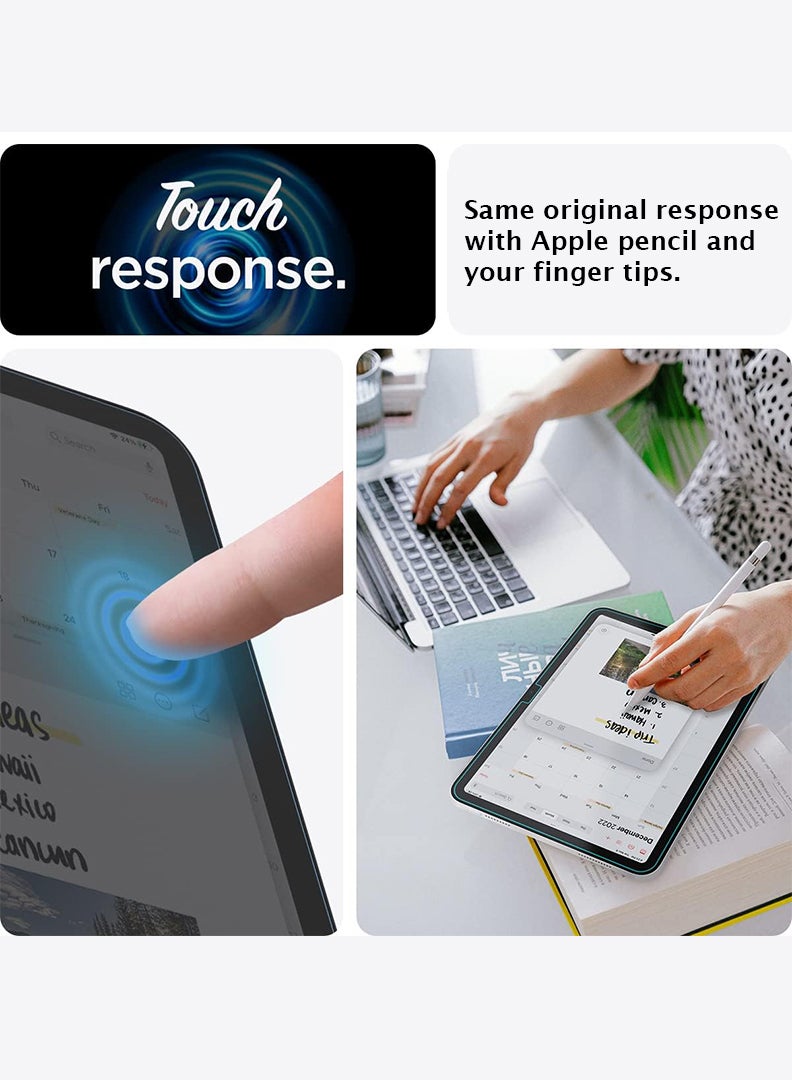 ثيودور واقي شاشة مكون من قطعتين لجهاز Apple iPad Pro 11 (M4) 2024 9H من الزجاج المقسى، خالٍ من الفقاعات، سهل التركيب، تغطية كاملة وحافظة مضادة للخدش - شفاف - Image 4