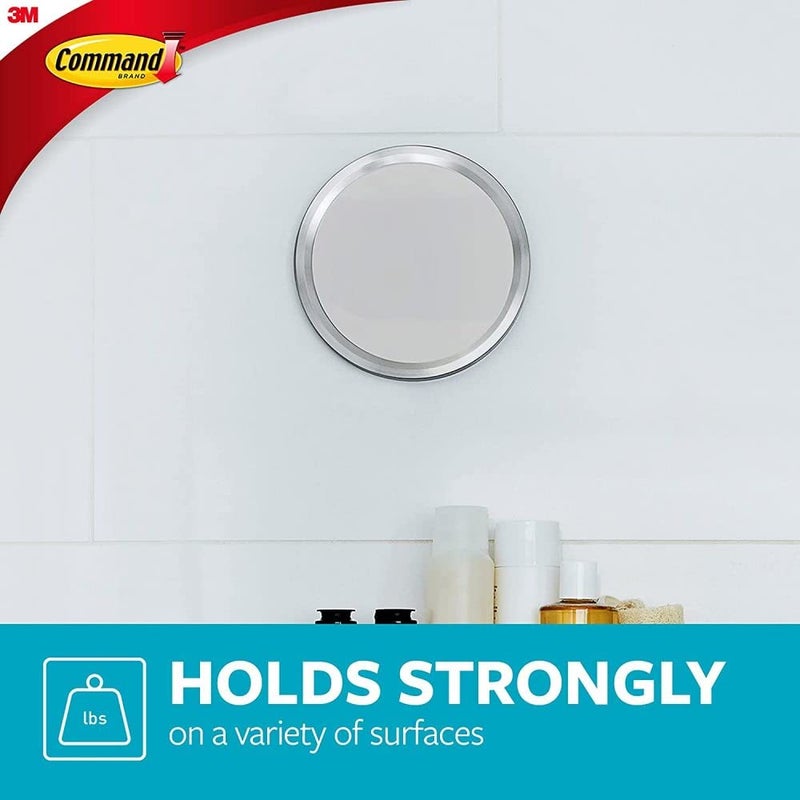Command Bath Mirror, 2-Pack of 1 Mirror and 2 Water-Resistant Strips, Damage Free Bathroom Organization - Image 5