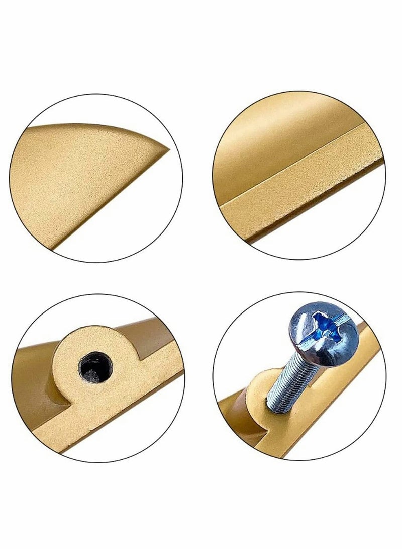 Zikra Cupboard Handles, Gold Drawer Knobs, Door Cabinet Furniture Handle with Screws, Kitchen for Wardrobe Door, Doors, and Home Decorating(117 mm, 4Pcs) - Image 2