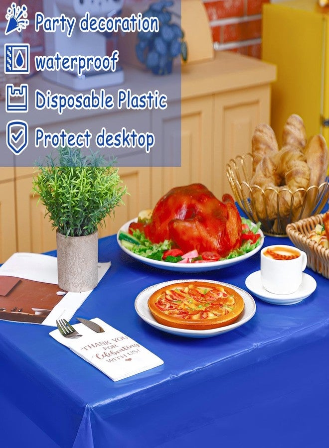 Panelee 6 Pcs Assorted Color Plastic Tablecloth 54 x 72 Inch Disposable Colorful Tablecloth Rectangle Table Cover for Birthday Party Wedding Picnic Graduation Table Decoration (Bright Color) - Image 4