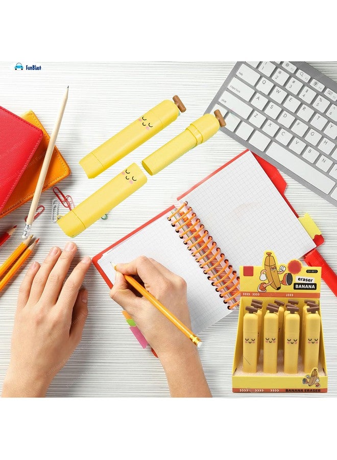 FunBlast Eraser for Kids - Banana Shaped Eraser Set for Kids, Stationary Set for Kids, Rubber Eraser for Kids, Kawaii Erasers, Fancy Erasers for Birthday Return Gift - Pack of 2 (Banana) - Image 4