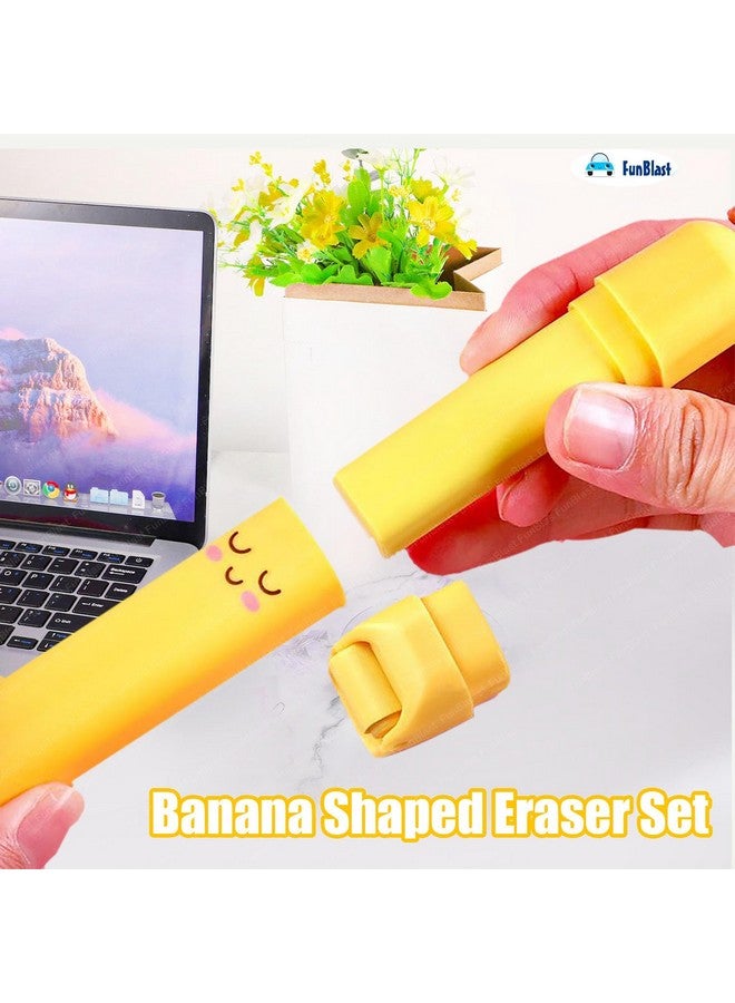 FunBlast Eraser for Kids - Banana Shaped Eraser Set for Kids, Stationary Set for Kids, Rubber Eraser for Kids, Kawaii Erasers, Fancy Erasers for Birthday Return Gift - Pack of 2 (Banana) - Image 5