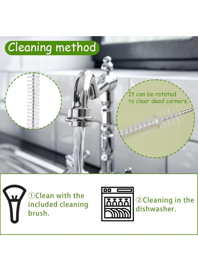 Happy Home Pack of 5 Reusable Butterfly Glass Straws with Cleaning Brush Suitable for Various Cold and Hot Drinks Curved Drinking Straw for Lemonade, Juice, Smoothie, Milk - Image 4